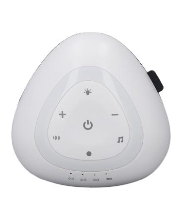 White Noise Machine Smart Sleep Instrument Soft Music Save Space Warm Light Portable for Baby Room(Black)