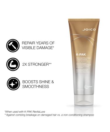 Joico K-PAK Daily Reconstructing Conditioner 8.5 oz - Restores Shine, Smooths & Detangles Damaged Hair - With Keratin & Guajava Fruit Extract - Eliminates Static - New Look - Buy Online on SooperMarket.com