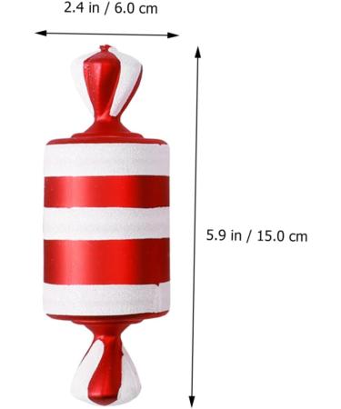Zerodeko 1pc Christmas Candy Decoration christmas tree Cosmetics candy decorate Xmas Adornment outdoor christmas decorations decor Ornament pendant pvc set red Christmas household Red 15X6X6CM - Buy Online on SooperMarket.com