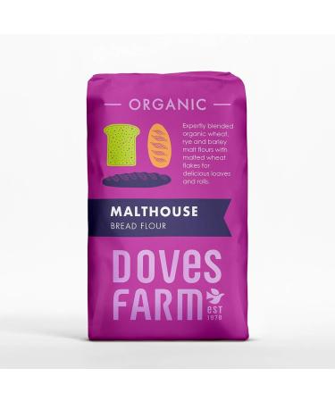 Doves Farm | Organic Malthouse Bread Flour 1kg | Organic Flour Blend with Malted Wheat Flakes | delicious loaves and rolls. | - Buy Online on SooperMarket.com