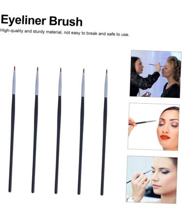 Baluue 5pcs Fine Eyeliner Brush Makeup Eyeliner Brush Thin Eyeliner Brush Make up Brushes Gels Fiber Black - Buy Online on SooperMarket.com
