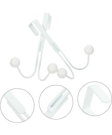 CIYODO 2pcs Double Hook Towel Rack Coat Hangers Metal Coat Hanger Hooks Hanging Hook Wall Mount Nail 14x9cm White - Buy Online on SooperMarket.com