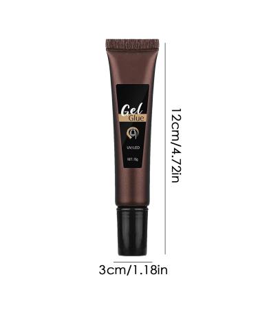 Gel Nail Tip Glue Gel Glue Nail Glue Base Gel Strong Glue Long-Lasting Soft Gel Glue Nail Tips Gel Extension Glue Gel Glue for Rhinestone Nails round mouth - Buy Online on SooperMarket.com