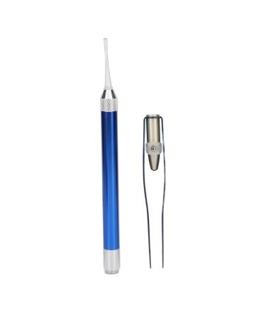 LED Earwax Removal Kit Avoid Scratching Prevent Slip Stainless Steel Sturdy Rounded Head LED Light Ear Pick for Travel Use