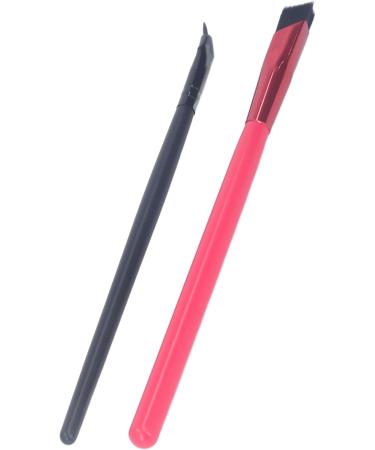 4D Hair Stroke Brow Stamp Brush Multifunctional Hairline Eyebrow Brush Square Angled Eyebrow Hairline Brush for Drawing Hairline Professional Makeup Bent Eyeliner Brush Cosmetic Tool for Women - Buy Online on SooperMarket.com