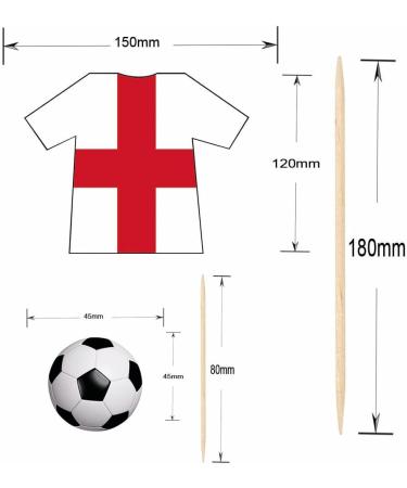 England Football Party Food & Cupcakes Picks Decorations Toppers Euro World Cup (pack of 14) - Buy Online on SooperMarket.com