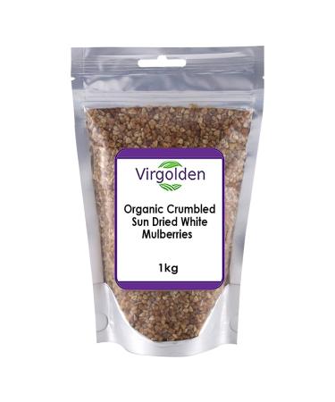 Organic Crumbled Sun Dried White Mulberries 1kg by Virgolden Organic