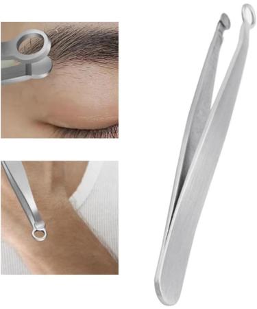 Nose Hair Tweezers Stainless Steel Round Tip Face Hair Remover Eyelash Eyebrow Tweezers Eyelash Tweezers - Buy Online on SooperMarket.com