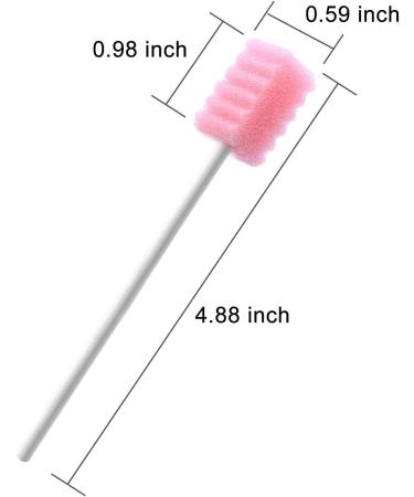 100 Pcs Disposable Mouth Swabs Sponge - Unflavored & Sterile Oral Care Swabs - Pink Tooth Shape - Buy Online on SooperMarket.com