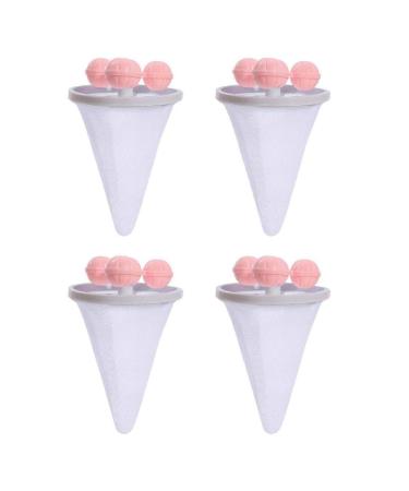 4 Pieces Reusable Household Hair Filter Washer Lint Trap Net Pouch Pet Hair Remover For Laundry Washing Machine Floating Hair Filter Net Bag Pink