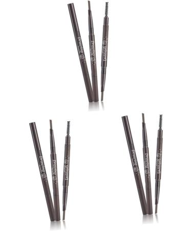 PLAFOPE 3pcs 2 1 Eyebrow Brush Eyebrow Pencil Waterproof Brow Pencil Makeup Sharpener Stand Microblading Pen - Buy Online on SooperMarket.com