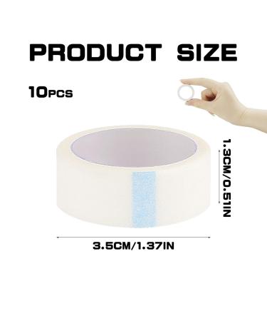 10 Rolls Eyelash Extension Tape - Medical Non-woven Breathable Adhesive for Eyelash Grafting & Beauty Supplies - International Shipping Available - Buy Online on SooperMarket.com