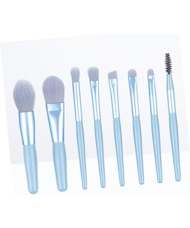 BELLIFFY 8pcs Powder Brush Eyeshadow Makeup Cosmetic Face Brushes Makeup Face Brushes Facial Kit Blue Wooden - Buy Online on SooperMarket.com