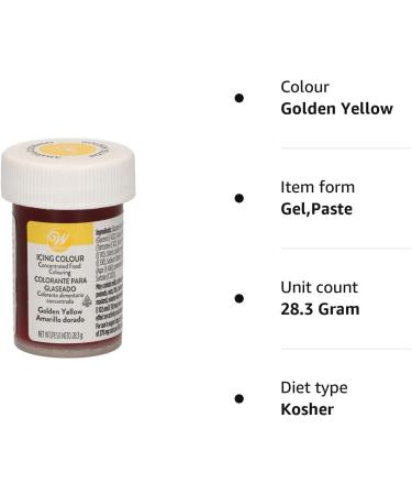 Wilton Golden Yellow Gel Icing Colour 28.3g - Vibrant and Intense Yellow Food Coloring - Buy Online on SooperMarket.com