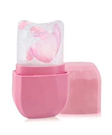 Ice Roller for Face and Eye,2022 Upgrated Diamond Ice Facial Roller,Facial Beauty Ice Roller Skin Care Tools, Ice Facial Cube, Gua Sha Face Massage, Silicone Ice Mold for Face Beauty (Red)