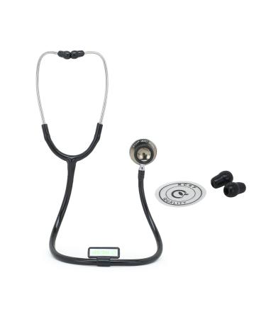 Stethoscope for Doctors & Medical Students | Comfortable Aluminum Chest Piece Flexible Latex-Free Tube Soft Ear Knobs - Micro Brown (Black - Buy Online on SooperMarket.com