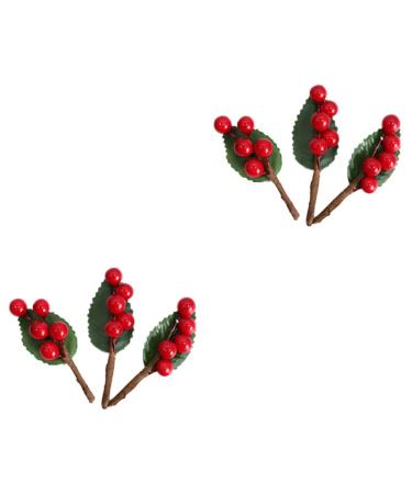 ABOOFAN 20 Pcs Christmas Decorations Christmas Tree Ornaments Berries Faux Plants Christmas Artificial Decor Christmas Tree Hanging Decor Party Decor Berry Flower Arrangement Foam Wrap