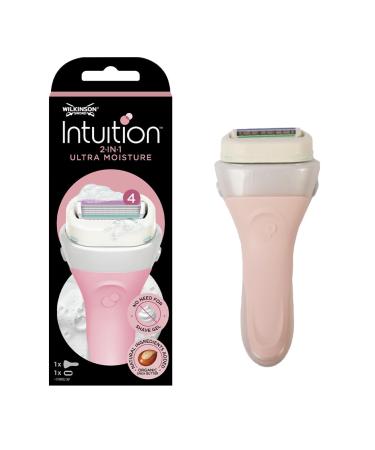 WILKINSON SWORD - Intuition Ultra Moisture For Women | No Shave Gel Needed | Razor Handle + 1 Blade Refills pink 1 count (Pack of 1)