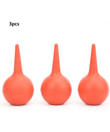 3Pcs 30ml Hand Bulb Ear Syringe for Ear Washing - Red | Laboratory Tool for Kids & Adults - Buy Online on SooperMarket.com
