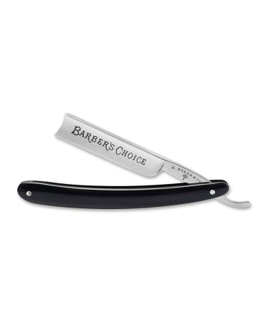 B ker Manufaktur Solingen Barber's Choice Razor with a Durable Carbon Steel Blade - Black Plastic Handle Classic