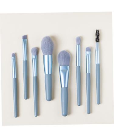 Gogogmee 8pcs Powder Brush Eyeshadow Makeup Brushes Makeup Brush for Woman Cosmetic Face Brushes Wooden Blue - Buy Online on SooperMarket.com