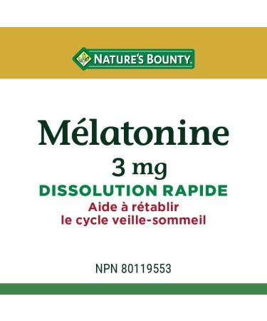 Nature's Bounty Melatonin Pills Supplement Helps Reset Body's Sleep Wake Cycle 3mg 120 Tablets - Buy Online on SooperMarket.com