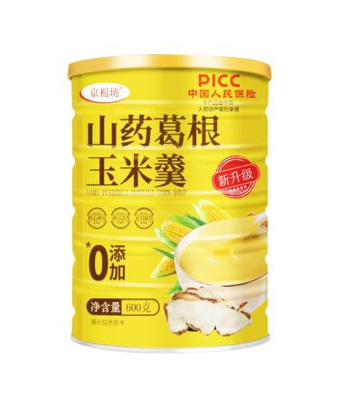 Chinese Corn Yams Starch Soup 600g/can Instant Corn flour Corn Yams Breakfast Congee Powder Five Grains Cereals morning Porridge Healthy and Nutritious sweet dessert Leisure Snack Gift pack (5can)