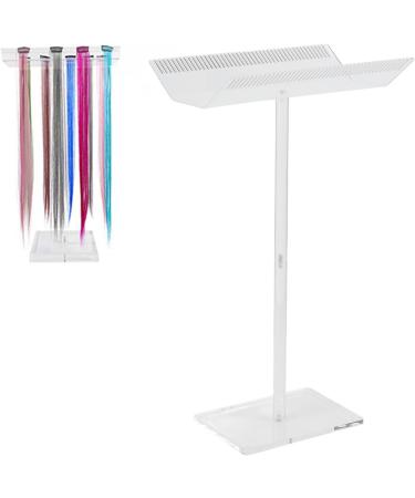 Socobeta Acrylic Hair Extension Stand Double Sided Design Washable Hair Extension Rack Transparent Sectioning Display Hair Extension Holder for Salon Home - Buy Online on SooperMarket.com