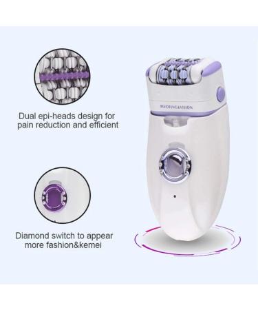 3 in 1 Women's Electric Hair Removal Kit: Epilator, Lady Shaver, Bikini Trimmer - Rechargeable and Gentle Depilation - Buy Online on SooperMarket.com