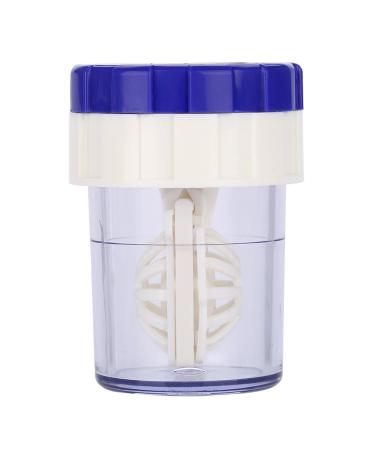 Cleaning Lens Case Plastic Contact Lens Case Contact Lens Storage Box Small and Portable Daily Care(Blue)