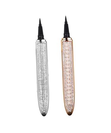FOYTOKI 2Pcs rose gold plated Self-adhesive Eyeliners Waterproof Liquid Eyeliner 1 count (Pack of 1) Assorted Color