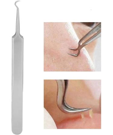LANTRO JS Curved Blackhead Remover Stainless Steel Fat Granule Pimple Removal Skin Tag Extractor for Face Care Tool - Buy Online on SooperMarket.com