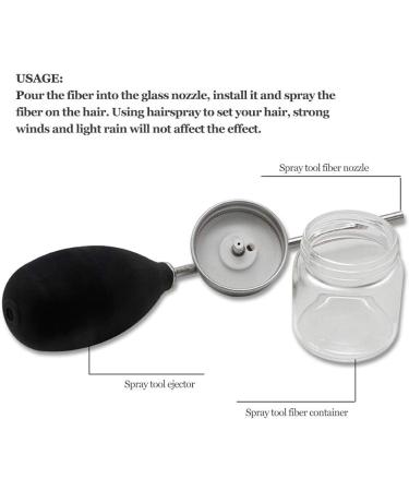Hair Fibers Spray Applicators for Precise Application Achieve Volume and Thickening Glass Bottle Portable Hairdressing Tools - Buy Online on SooperMarket.com