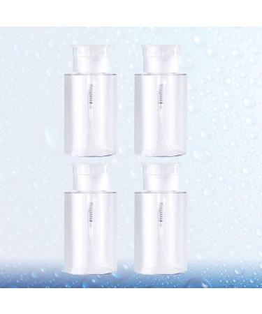 4 Pack Lockable 100ml Clear Pump Dispenser Bottles - Ideal for Travel Toner & Lotion - Perfect Cosmetic Organizer - Buy Online on SooperMarket.com