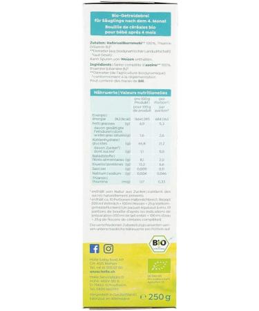 Buy Holle Organic Porridge Oatmeal 250g - Nutritious Baby Food for International Shipping - Buy Online on SooperMarket.com