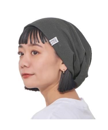 CHARM Large 100% Cotton Slouch Beanie Hat For Women & Men One Size Dark Grey (Style B)
