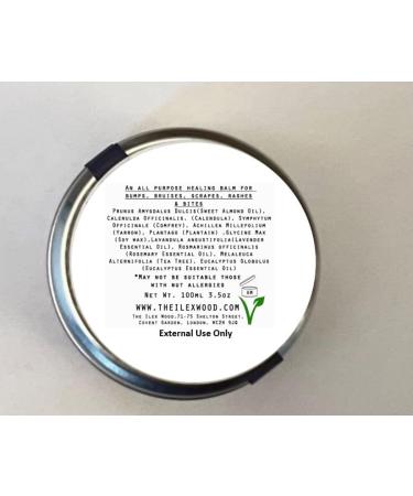 The Ilex Wood - Vegan Herbal Soothing Salve 'Boo Boo Balm' - For skin irritation scrapes bites and stings. Palm oil free cruelty free plastic free handcrafted in the UK - 100ml - Buy Online on SooperMarket.com