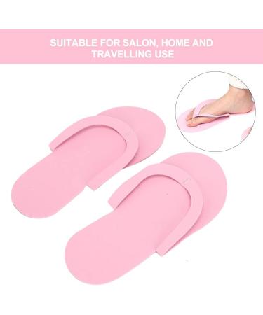 KENANLAN 12 Pairs Spa Slippers 3mm Disposable Flip Flops Foam Pedicure Flip Flops Portable Slippers for Hotel Home Nail Salon Guests Order in Pink - Buy Online on SooperMarket.com