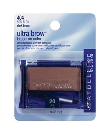 Maybelline New York Ultra-brow Brow Powder 20 Dark Brown 0.1 Ounce Pack of 2