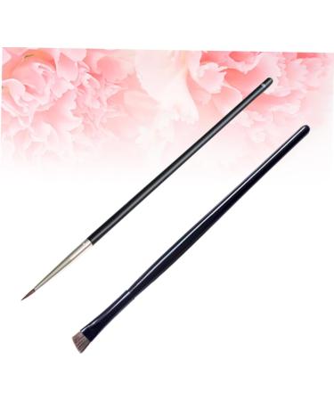 Mikinona Makeup Brush 2pcs Brush Eyeliner Liquid Cosmetic Horsehair Eyeshadow Eye Makeup Tools Liquid Eyeliner - Buy Online on SooperMarket.com