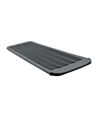 EIOKIT Silicone Heat Resistant Travel Mat Pouch for Hair Straightener,Crimping Iron,Hair Curling Iron,Hair Curling Wand,Flat Iron,Hair Waving Iron and Hot Hair Styling Tools (Grey) 1 Pack Grey