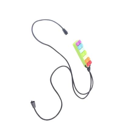 Infant Sensory Chew Pendant 5pcs Set - High Temp Resistant Teething Necklace for Boys (Green) - Buy Online on SooperMarket.com
