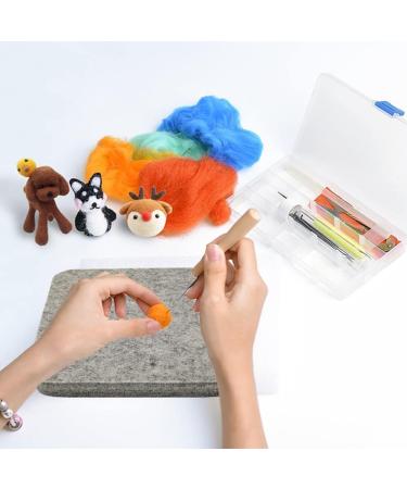 Wool Needle Felting Pad with Leather Finger Guards - Eco-Friendly 6x6 inch Base for Precision Projects - Buy Online on SooperMarket.com