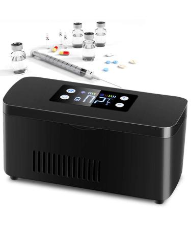 Mini Fridge Portable Fridge Cooler Insulin Interferon Growth Hormone Drugs are Refrigerated Portable Lithium Batteries are Suitable for Home Travel Cars Airplanes 2batteries