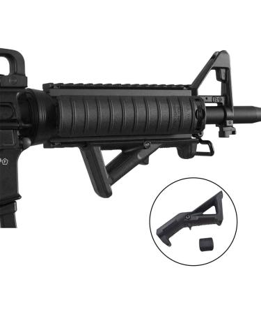 Gotyou Angled Fore Grip - Ergonomic Airsoft Front Handle | Nylon AFG1 Triangle Grip for 20mm Rails - Black - Buy Online on SooperMarket.com
