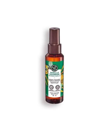 Yves Rocher Perfumed Body and Hair Spray Bourbon Vanilla 100ml/3.38flOz - Refreshing Scent Luxurious Fragrance Hair and Body Long-Lasting Gentle Formula Daily Use