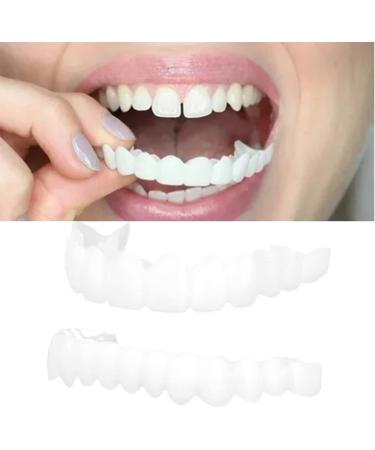 Buy Upper & Lower Jaw Temporary Whitening Denture Sets | Non-Retaining Simulation Dentures with Brackets - International Shipping Available - Buy Online on SooperMarket.com