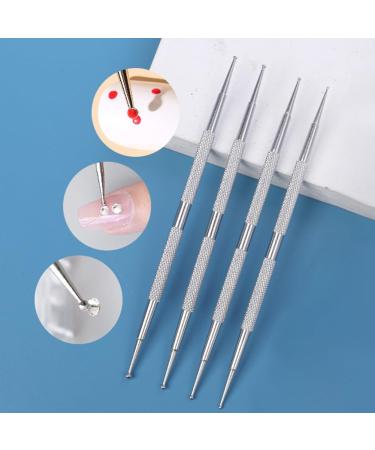 Dotting Tools 4PCS Professional Ball End Nail Art Tools Nail Art Brushes Detail Pen Nail Dotting Tool Design Tools Stailess Steel Dotting Pen Tool Rhinestone Picker Tool - Buy Online on SooperMarket.com