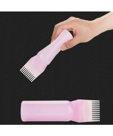 Hair Dye Bottle 160ML Shampoo Bottle Hair Comb Applicator Bottle Brush Bottle for Hair Dyeing Tool Style 3 Hair Oil Applicator Pink - Buy Online on SooperMarket.com