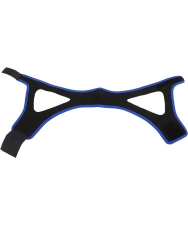 Adjustable Breathable Anti-Snoring Chin Strap - Black with Blue Edge - Buy Online on SooperMarket.com